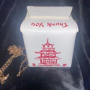Crossbody Shoulder Bag,Pu Chinese Takeout Box Totes Purse for Women